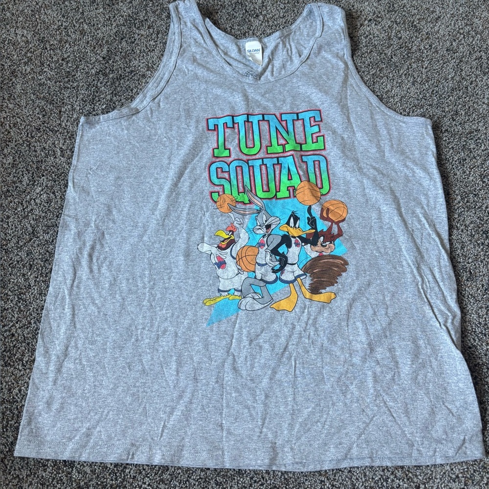 Gray Tune Squad Tank Top men’s preloved size extra large XL looney tunes